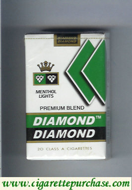Diamond Diamond Premium Blend Menthol Lights cigarettes soft box